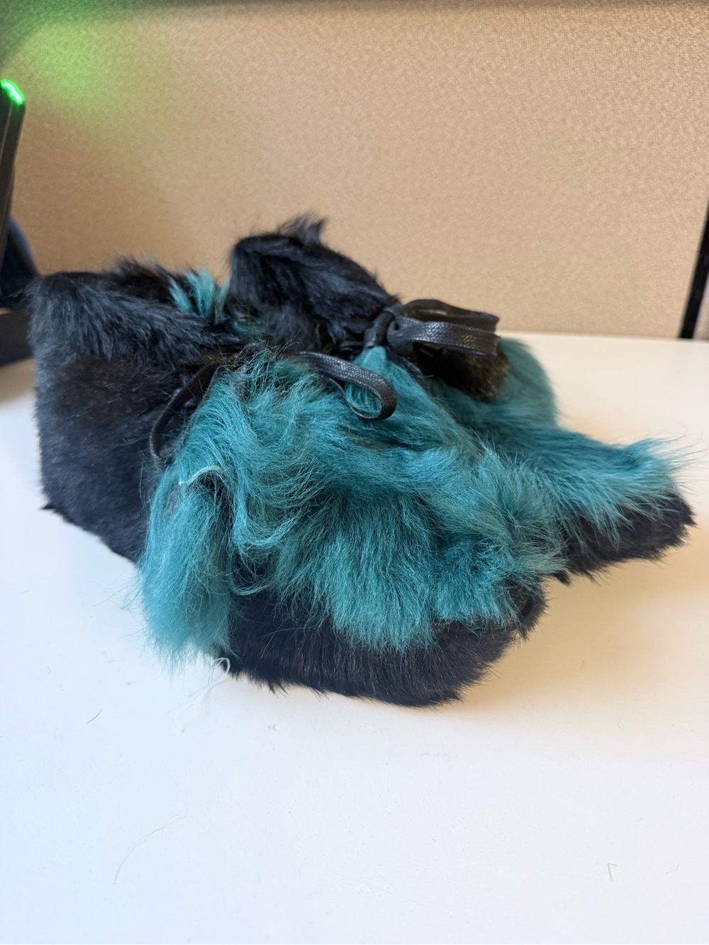 Prada moccasin Cavallino furry desert booties size 37 NEW